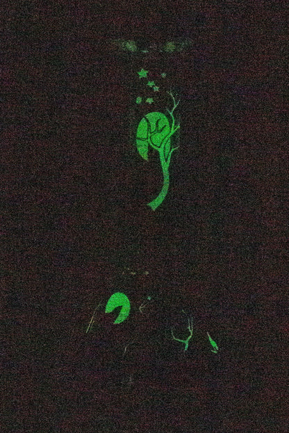 7.5" Glow in the dark beaker glass water bong