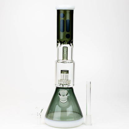 15" Infyniti showerhead percolator with splash guard glass bong