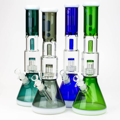 15" Infyniti showerhead percolator with splash guard glass bong