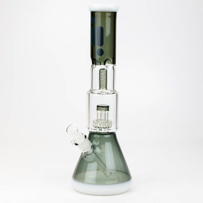 15" Infyniti showerhead percolator with splash guard glass bong