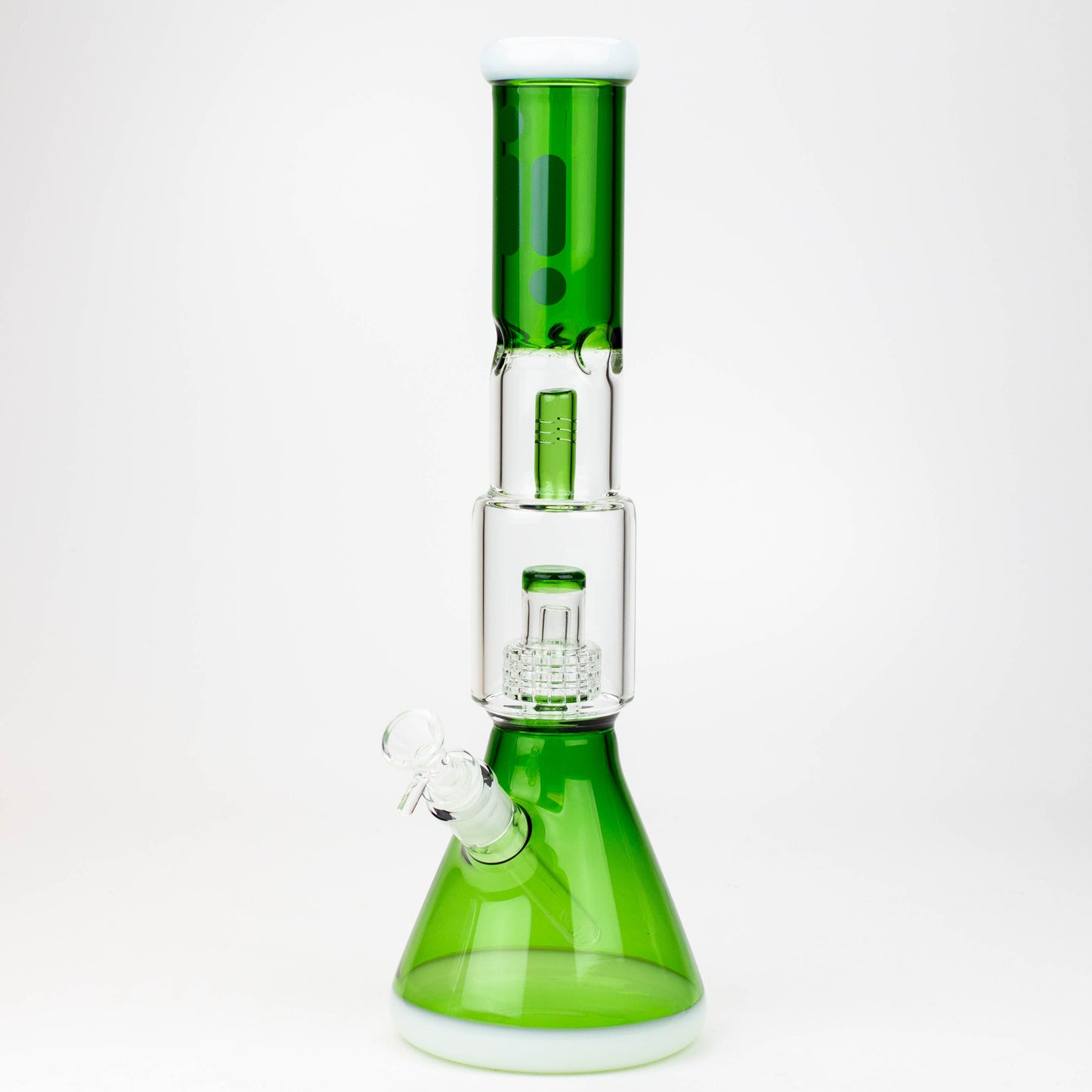 15" Infyniti showerhead percolator with splash guard glass bong