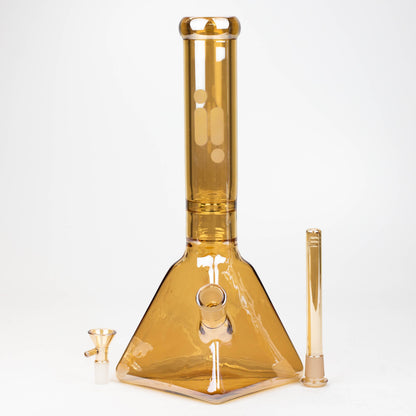 13" Infyniti 7 mm electroplated glass pyramid base bong