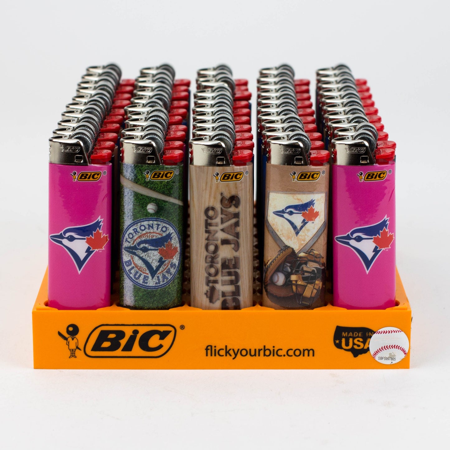 Bic Regular Lighter [MLB-Toronto Blue Jay] Pink