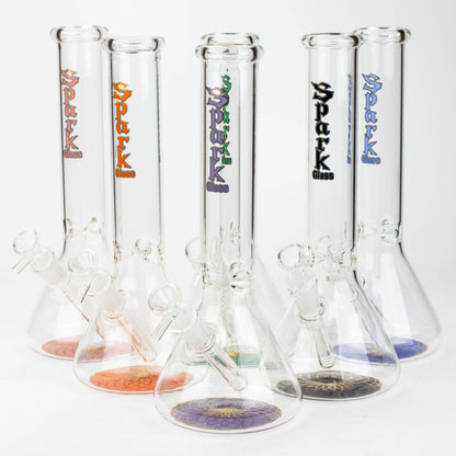 12" SPARK beaker glass water bong