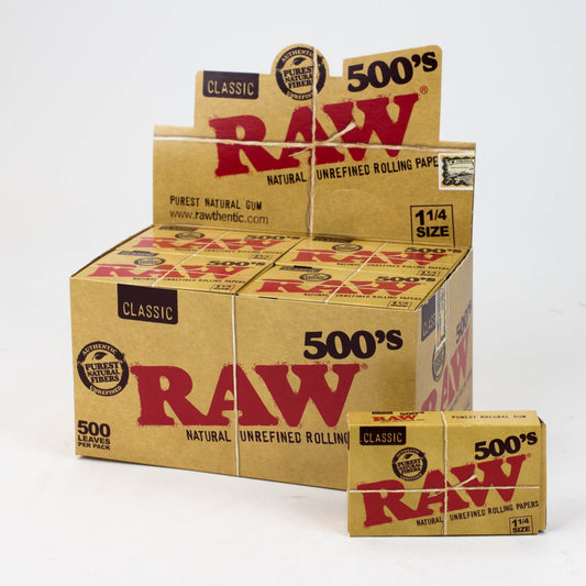 RAW 500's. Natural Unrefined - 20 packs