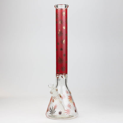 19.5" Gold leaf 9 mm glass water bong