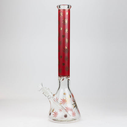 19.5" Gold leaf 9 mm glass water bong