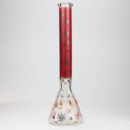 19.5" Gold leaf 9 mm glass water bong