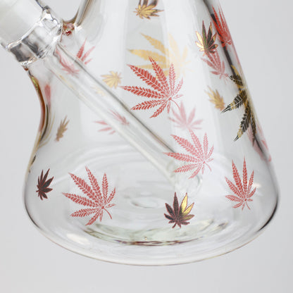19.5" Gold leaf 9 mm glass water bong