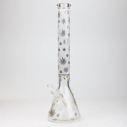 19.5" Gold leaf 9 mm glass water bong
