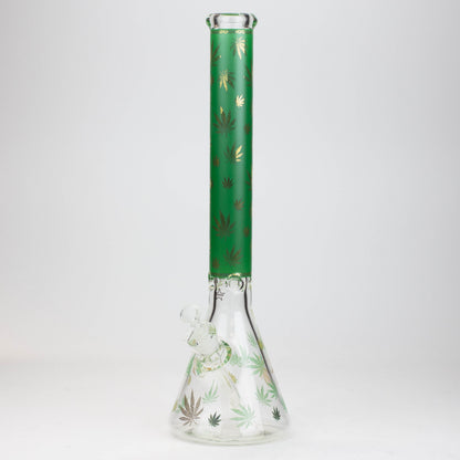 19.5" Gold leaf 9 mm glass water bong