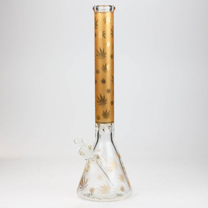 19.5" Gold leaf 9 mm glass water bong