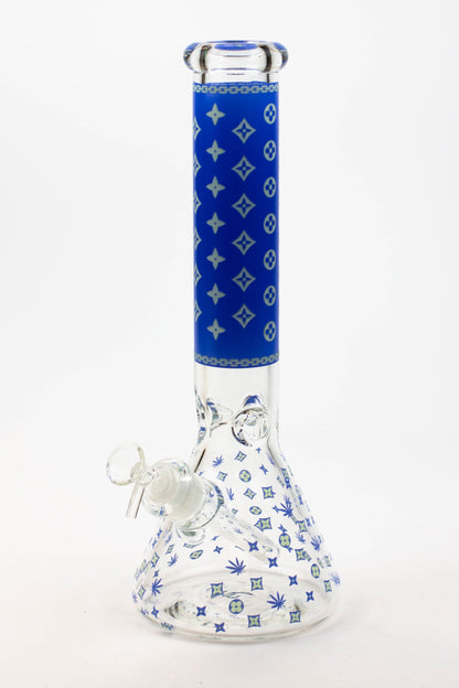 14" Luxury Patten Glow in the dark 7 mm glass bong [A24]