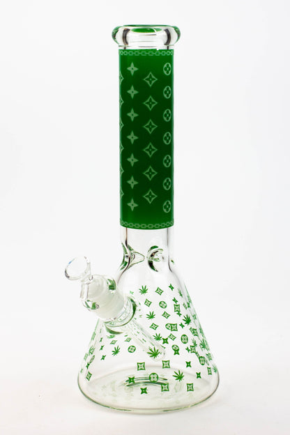 14" Luxury Patten Glow in the dark 7 mm glass bong [A24]
