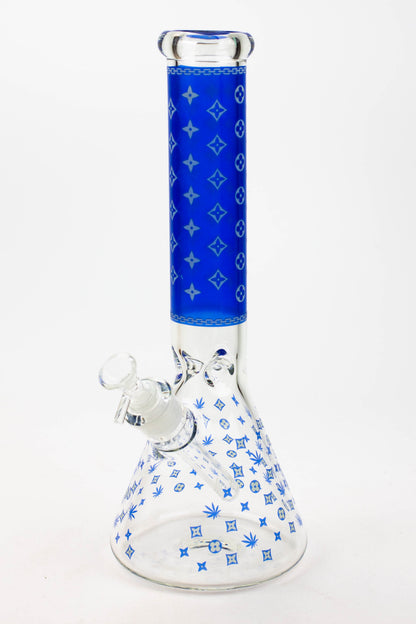 14" Luxury Patten Glow in the dark 7 mm glass bong [A24]