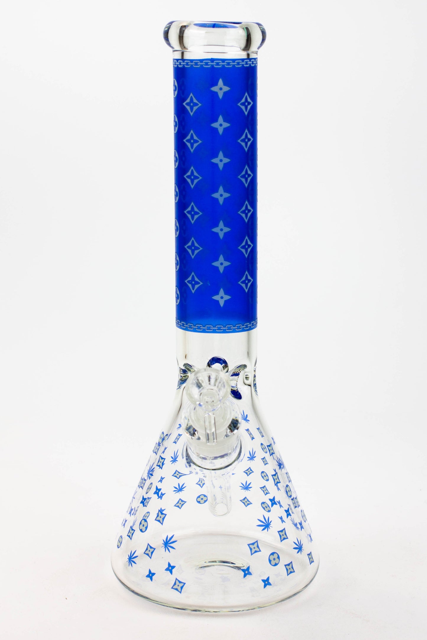 14" Luxury Patten Glow in the dark 7 mm glass bong [A24]