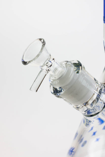 14" Luxury Patten Glow in the dark 7 mm glass bong [A24]