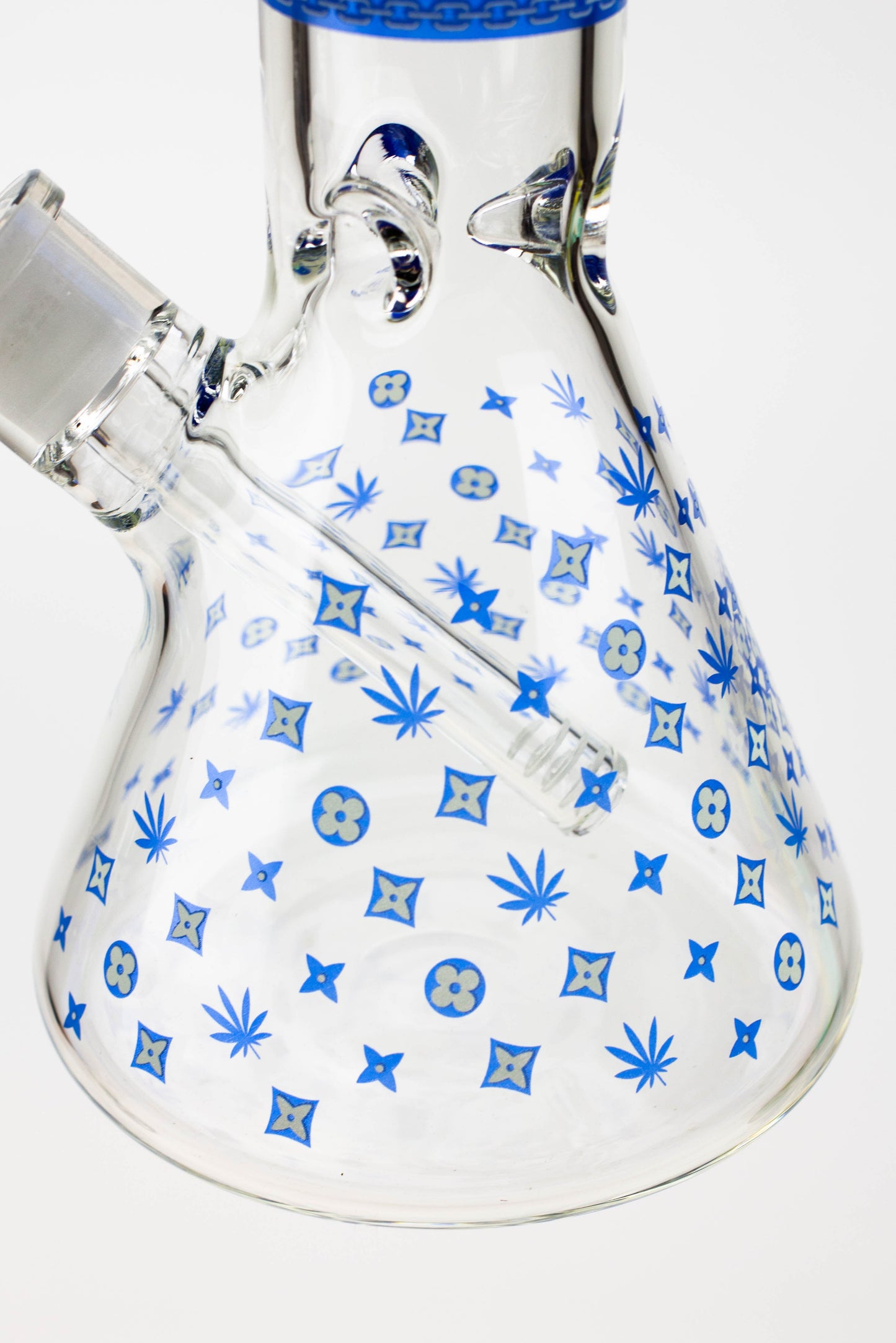 14" Luxury Patten Glow in the dark 7 mm glass bong [A24]