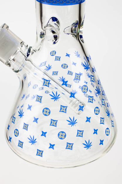 14" Luxury Patten Glow in the dark 7 mm glass bong [A24]