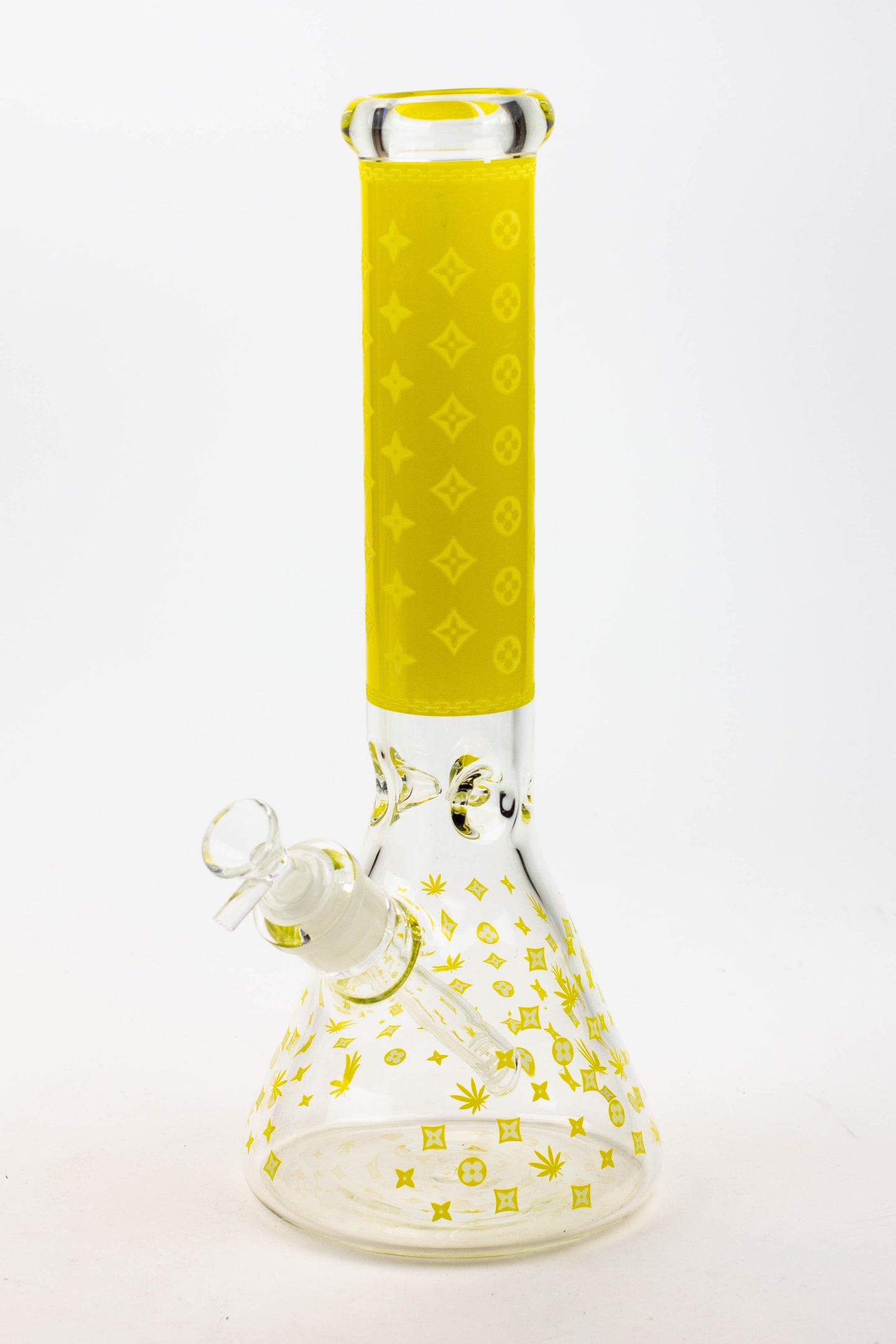 14" Luxury Patten Glow in the dark 7 mm glass bong [A24]