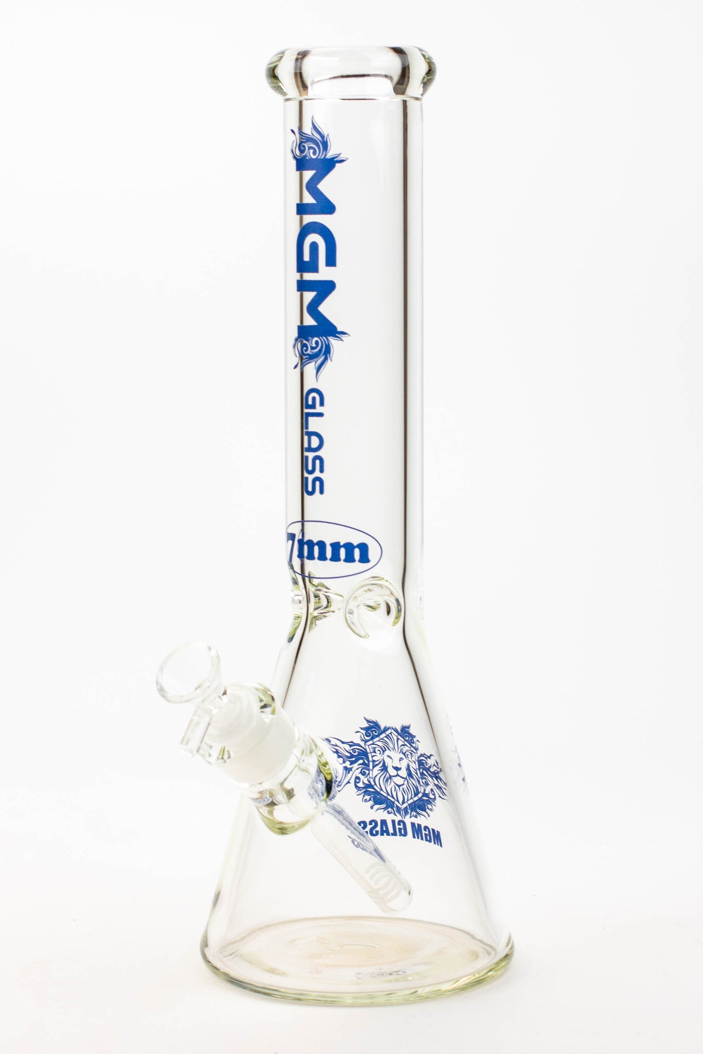 14" glass / 7 mm / beaker glass water bong [A53]