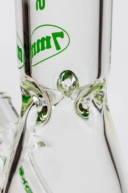 14" glass / 7 mm / beaker glass water bong [A53]