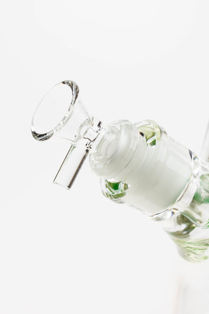 14" glass / 7 mm / beaker glass water bong [A53]