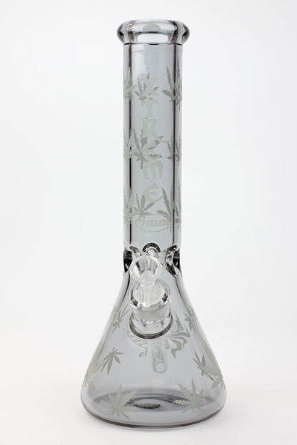 14" XTREME Glass / 7 mm / Leaf Electroplated Glass beaker Bong