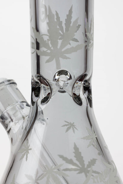 14" XTREME Glass / 7 mm / Leaf Electroplated Glass beaker Bong