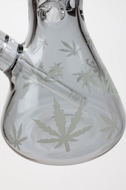 14" XTREME Glass / 7 mm / Leaf Electroplated Glass beaker Bong