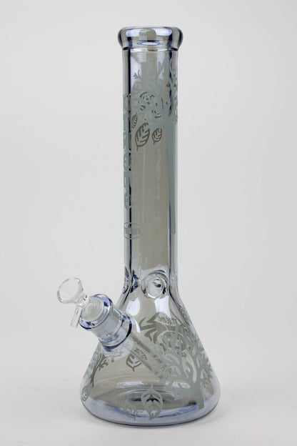 14" XTREME Glass / 7 mm / Tree of life Electroplated Glass beaker Bong