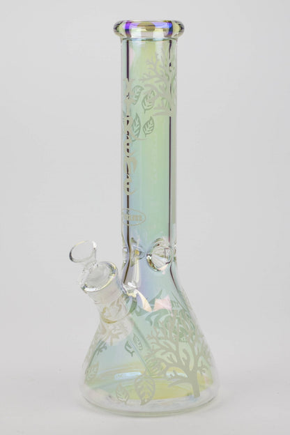 14" XTREME Glass / 7 mm / Tree of life Electroplated Glass beaker Bong