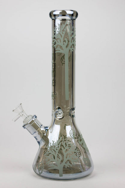 14" XTREME Glass / 7 mm / Tree of life Electroplated Glass beaker Bong