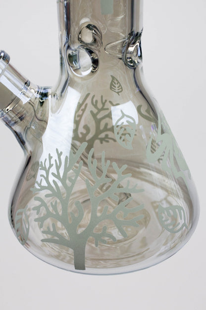 14" XTREME Glass / 7 mm / Tree of life Electroplated Glass beaker Bong