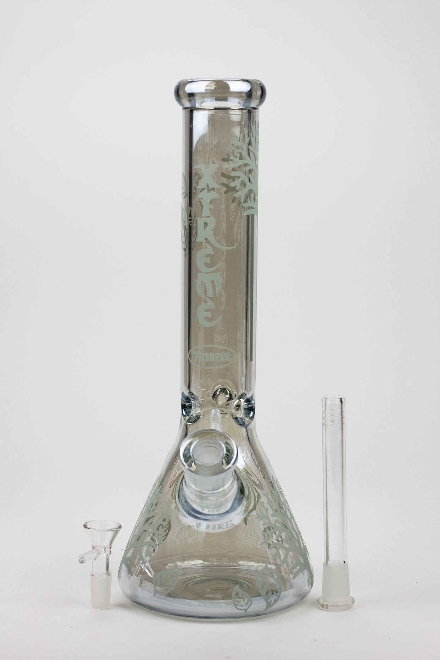 14" XTREME Glass / 7 mm / Tree of life Electroplated Glass beaker Bong