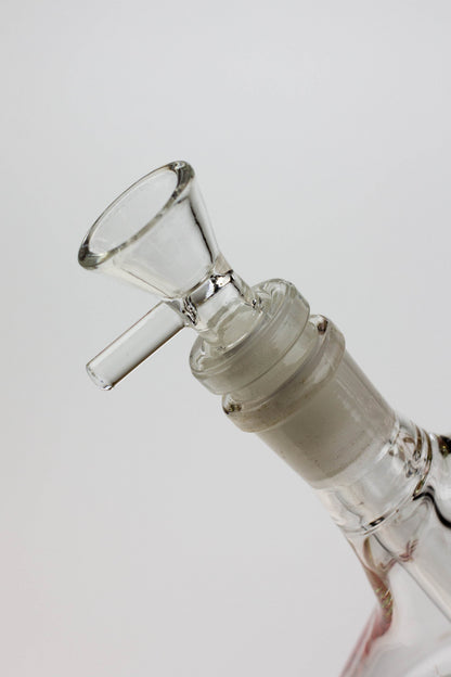 13.5" AQUA 5mm Triple tree arms percolator glass water bong