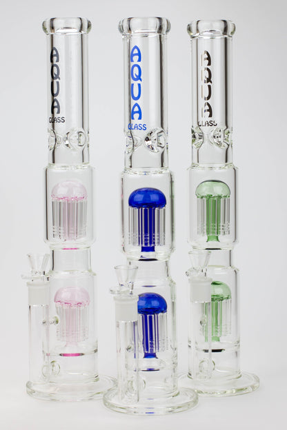 18.5" AQUA Glass Dual Tree arm / 7mm /glass water bong