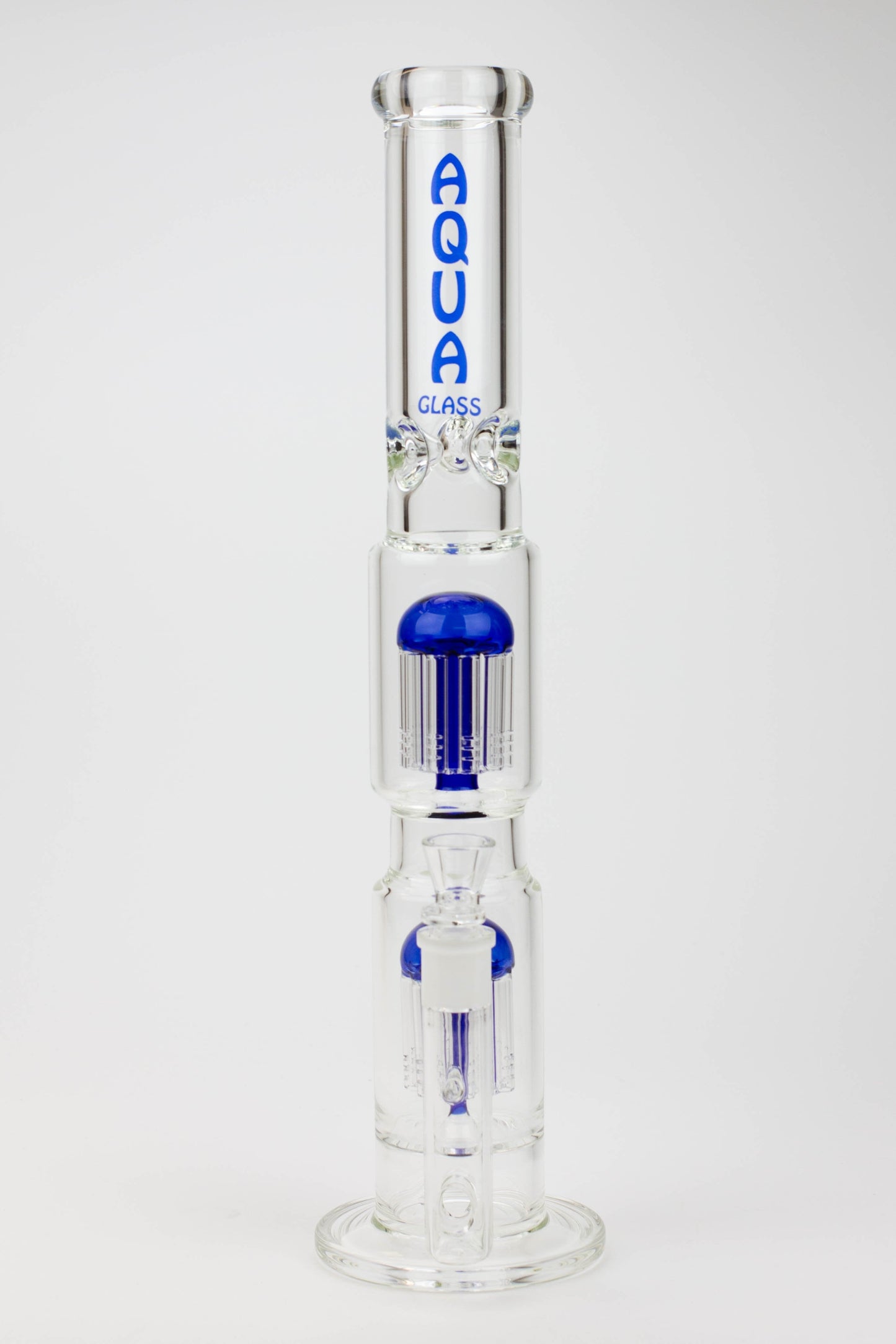 18.5" AQUA Glass Dual Tree arm / 7mm /glass water bong