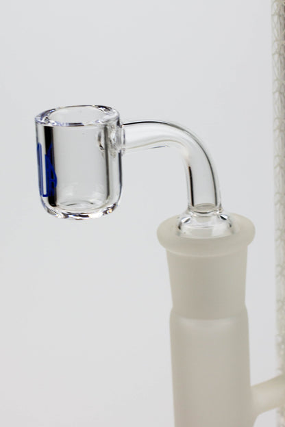 14" AQUA Glass / 2-in-1 / Dual honeycomb sandblast glass water bong