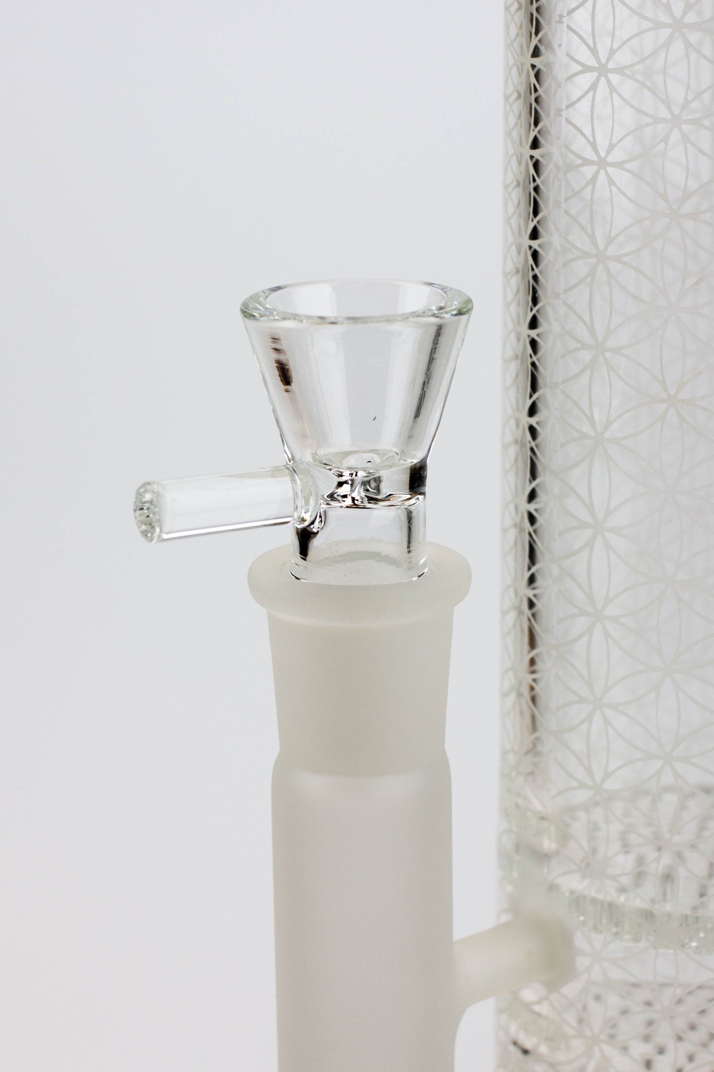 14" AQUA Glass / 2-in-1 / Dual honeycomb sandblast glass water bong