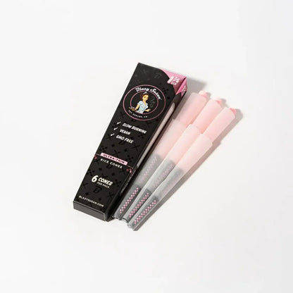 Blazy Susan | Ultra Thin Rice Pre-Rolled Cones – 1 ¼ Size (21 packs)