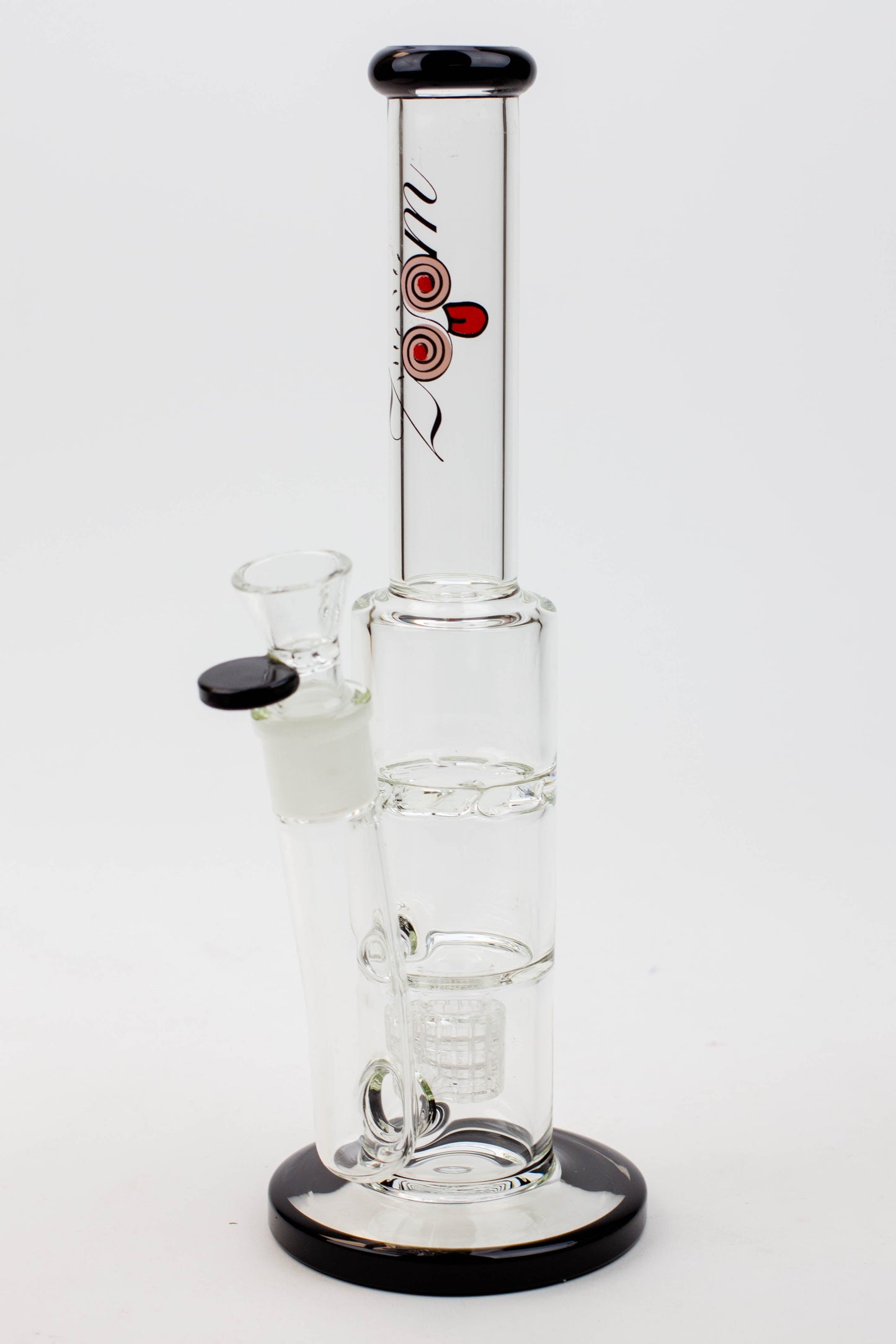 12" ZOOM Tornado and showerhead glass bong [B6]
