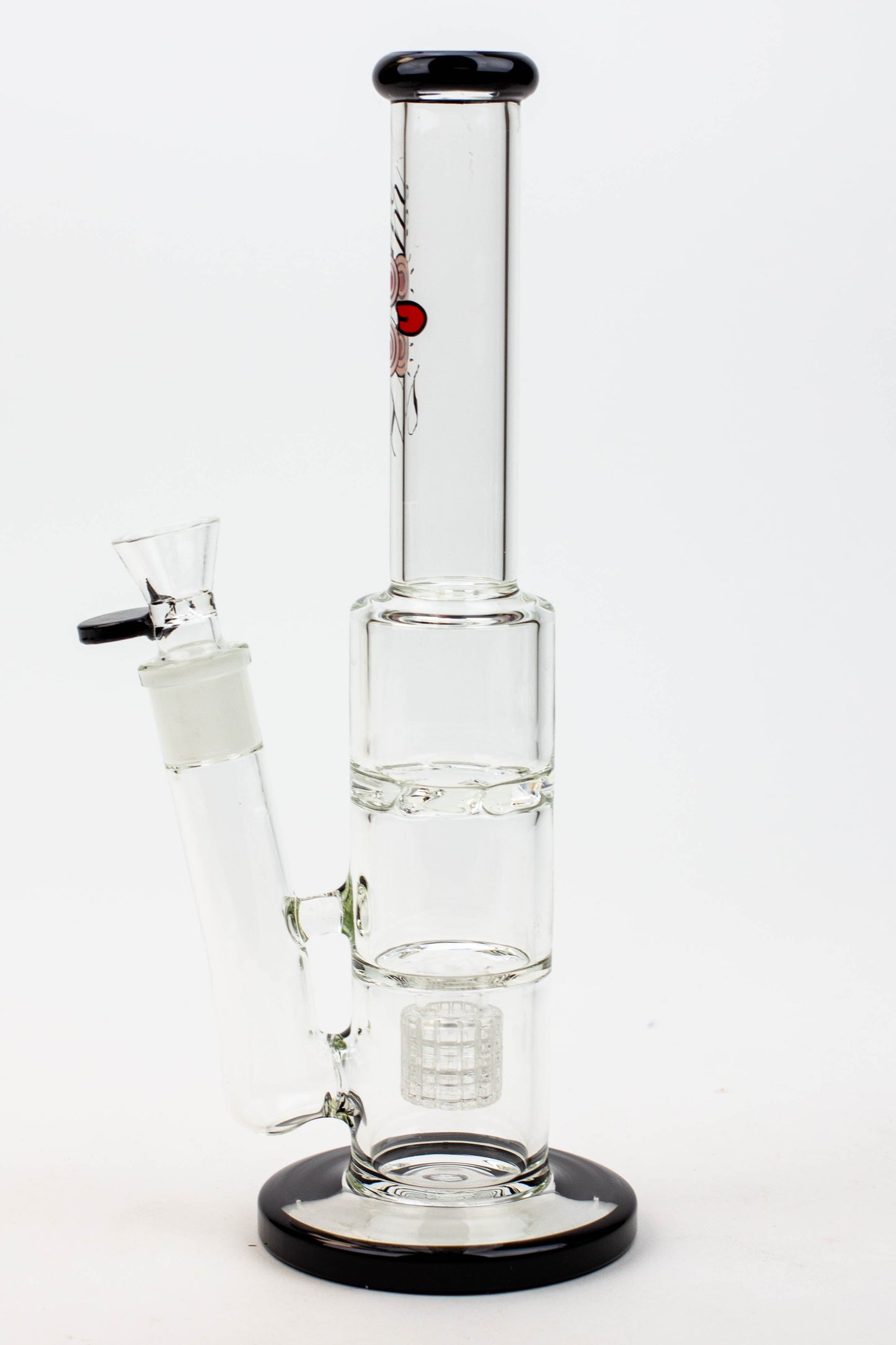 12" ZOOM Tornado and showerhead glass bong [B6]