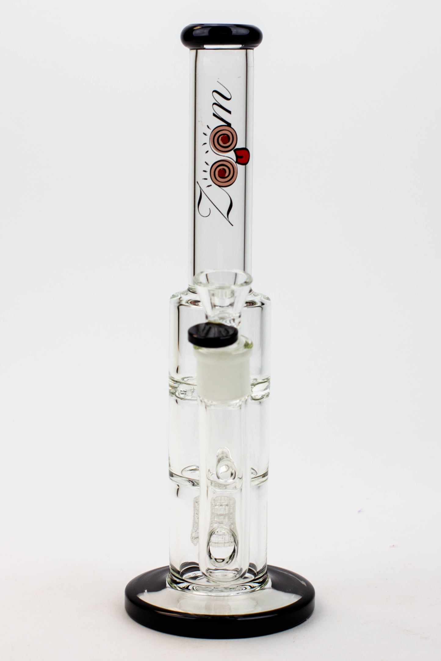 12" ZOOM Tornado and showerhead glass bong [B6]