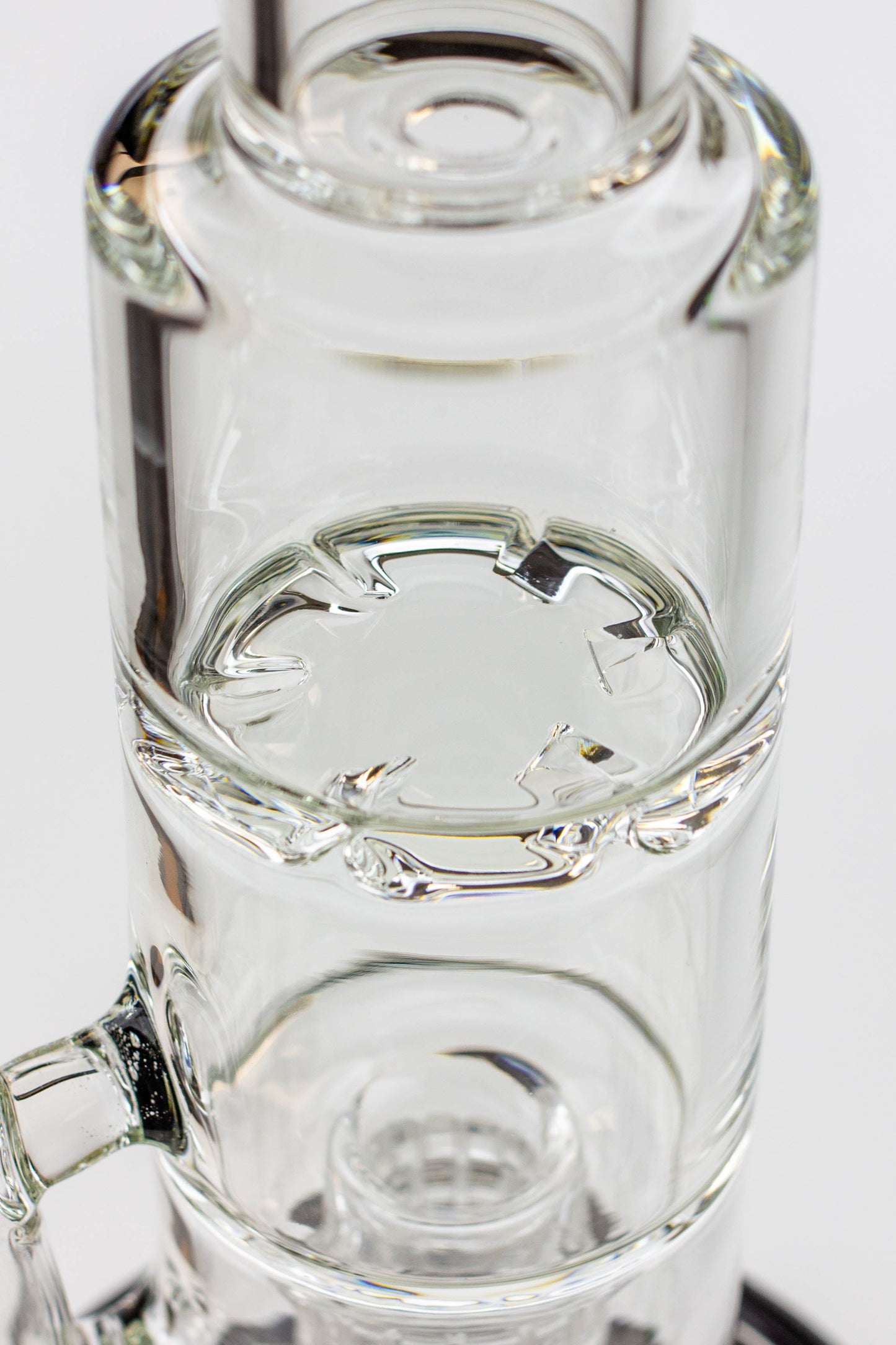 12" ZOOM Tornado and showerhead glass bong [B6]