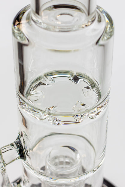 12" ZOOM Tornado and showerhead glass bong [B6]
