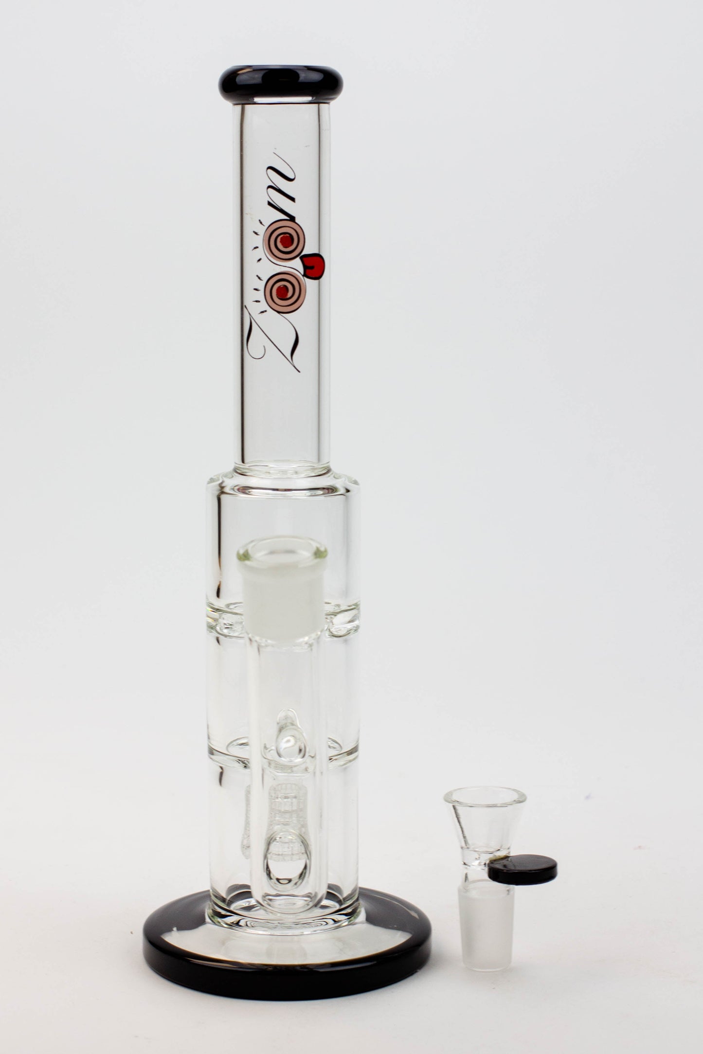 12" ZOOM Tornado and showerhead glass bong [B6]