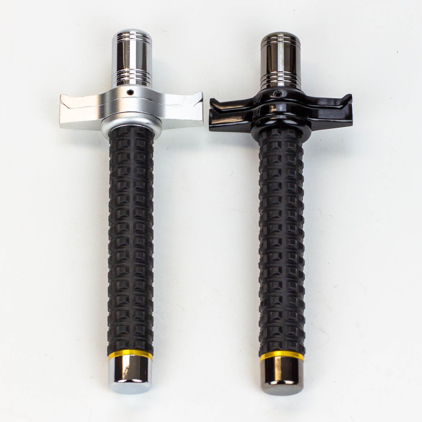XTREME- Expandable Steel Baton with Guard / Hummer Rubber Handle / Solid Pole