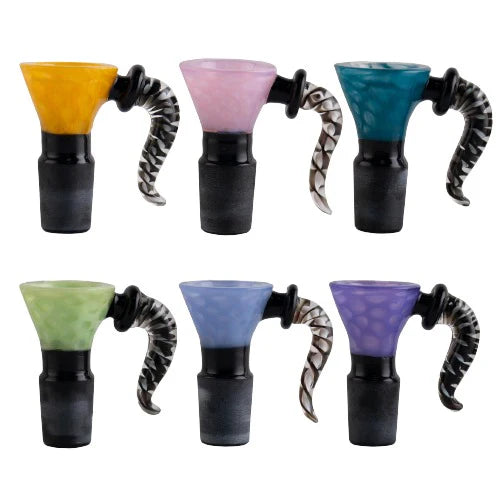 14mm Bowl With Horn And Black Joint – Assorted / 1 pcs