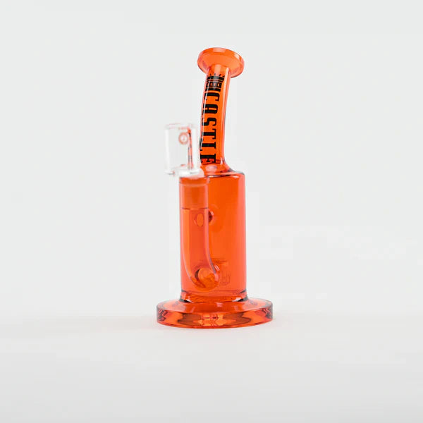 Castle Glassworks | 8.5" Barrel Dab Rig – 7mm Thick Electroplated Glass (14mm Female)